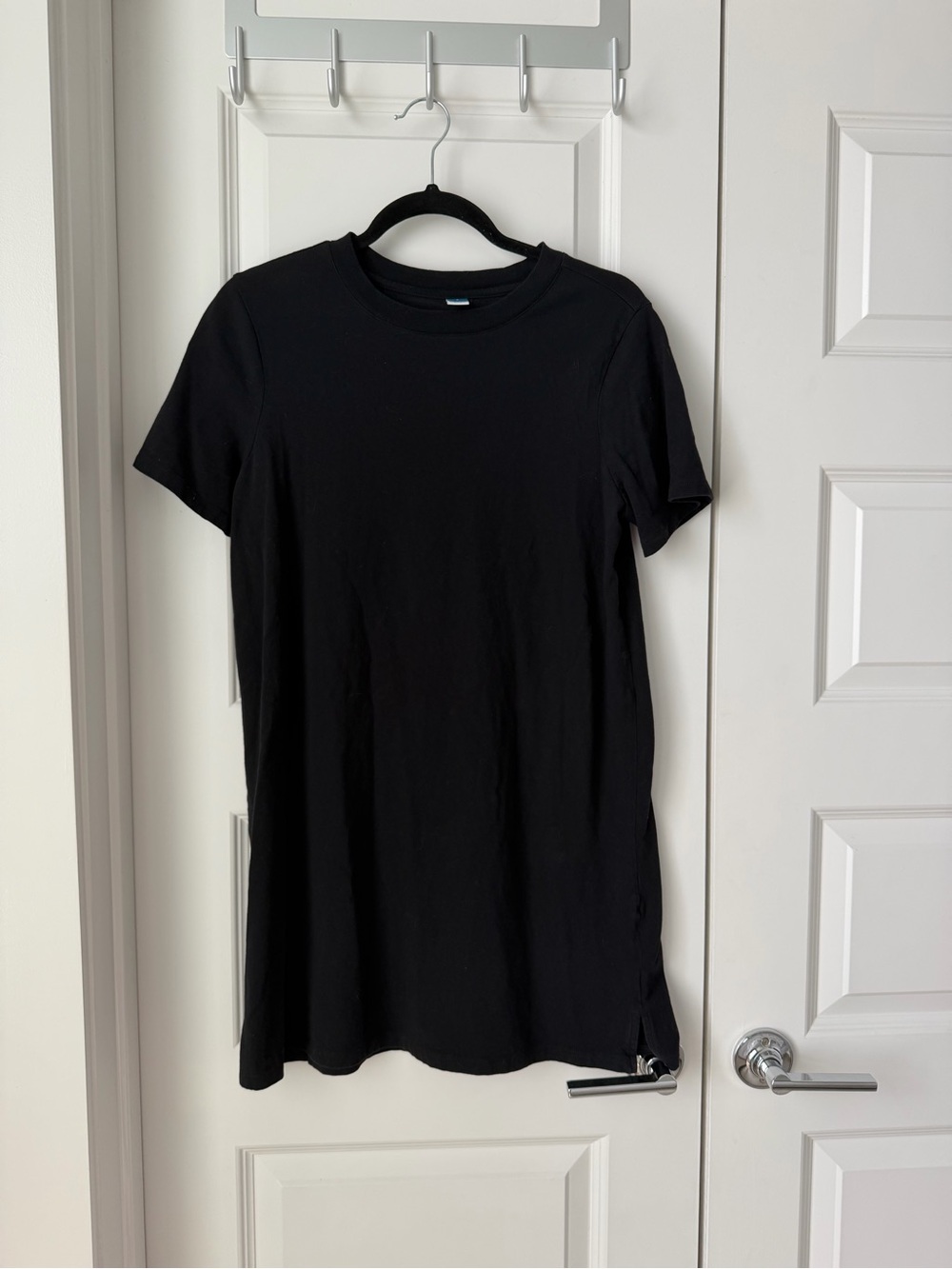 Old Navy Women’s 100% Cotton Short Sleeve Black T Shirt Dress Size Small